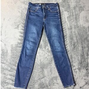 KUT Size 4 From The Kloth Womens Skinny Jeans‎ Dark Wash Raw Hem Denim Casual